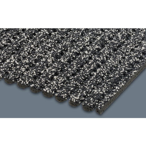 Tapis Gravel Scrape en rouleau - Poivre et sel (noir/blanc) - Largeur 120 cm - Par mètre linéaire