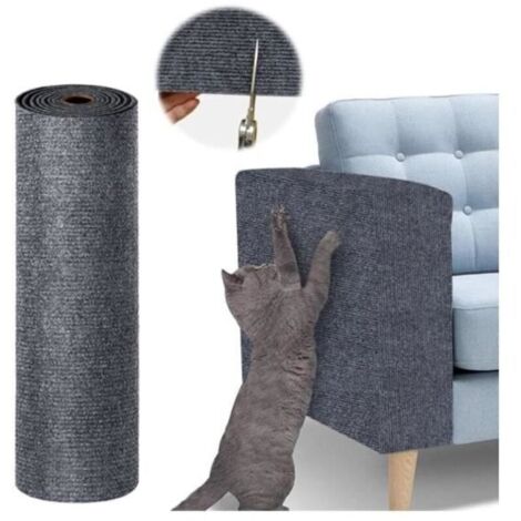 Tapis Griffoir Mural Autocollant, Griffoir Chat Canapé 200 Cm X 40 Cm, DIY Grattoir Chat Canapé, Protège Les Murs (1 PièCe)-wj