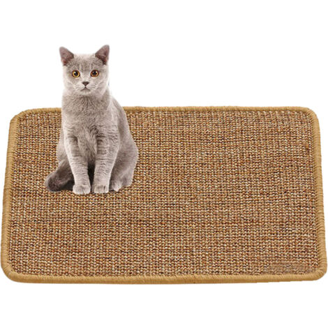 Tapis griffoir pour chat, tapis griffoir en sisal naturel, tapis griffoir horizontal pour chat