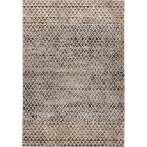 Tapis gris moderne effet 3d à motifs géométriques - 300 x 240 cm
