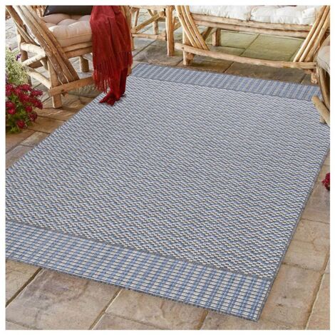 Tapis gris plat intérieur et extérieur design Latina Gris 120x170