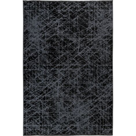 Tapis gris relief 3d style vintage intérieur - 150 x 80 cm