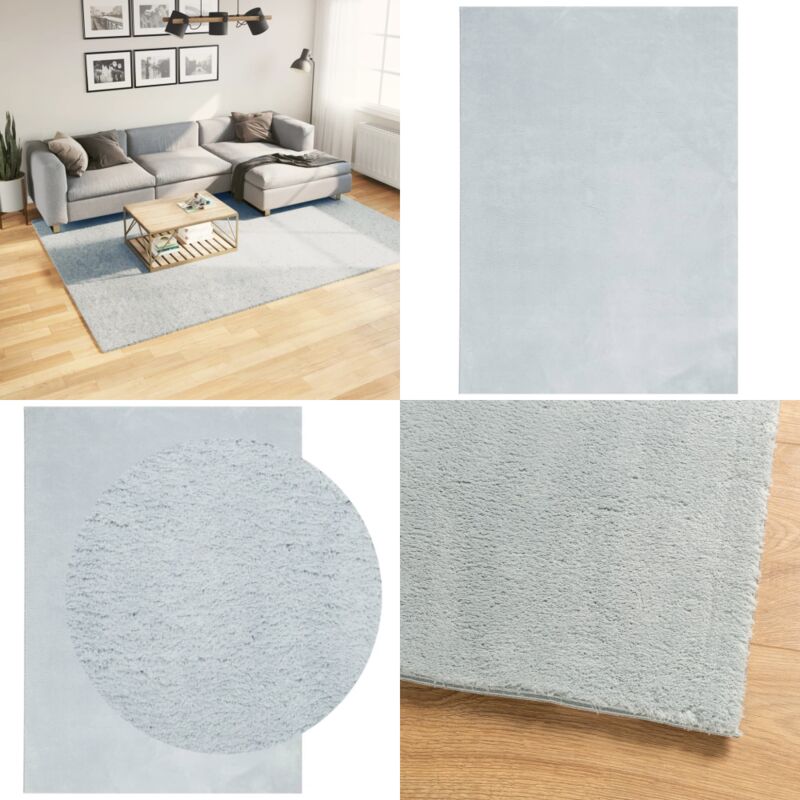 Vidaxl - Tapis huarte à poils courts doux et lavable bleu 200x280 cm - Tapissalon - Tapis Chambre - Tapis Décoratif - Tapis Pelouche - Tapis