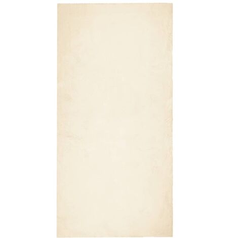 Tapis HUARTE à poils courts doux et lavable crème 100x200