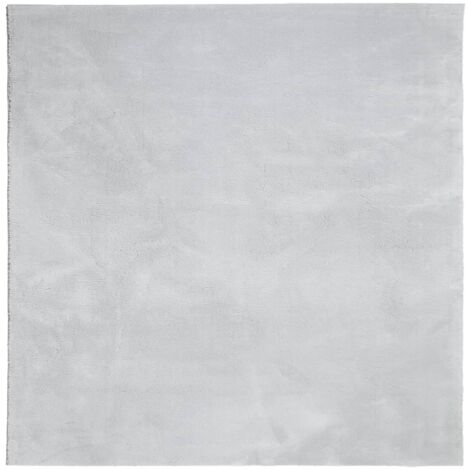 Tapis HUARTE à poils courts doux et lavable gris 200x200 cm