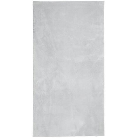 Tapis HUARTE à poils courts doux et lavable gris 60x110