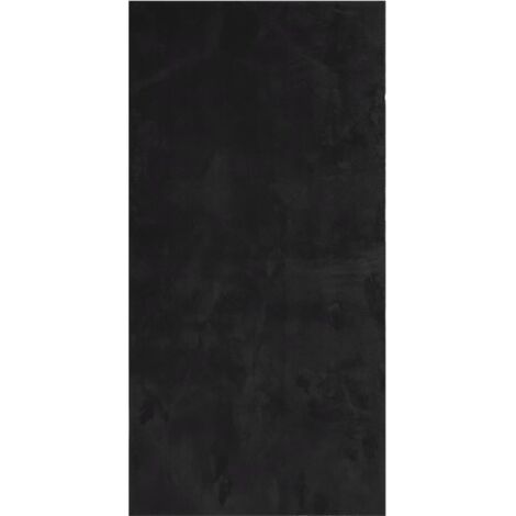 Tapis HUARTE à poils courts doux et lavable noir 100x200 cm