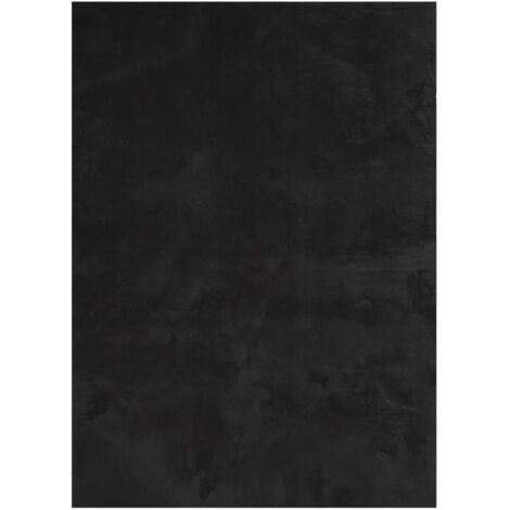 Tapis HUARTE à poils courts doux et lavable noir 140x200 cm