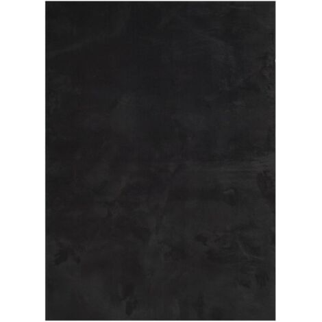Tapis HUARTE à poils courts doux et lavable noir 160x230 cm