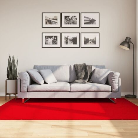 Tapis HUARTE à poils courts doux et lavable rouge 140x200 cm vidaXL