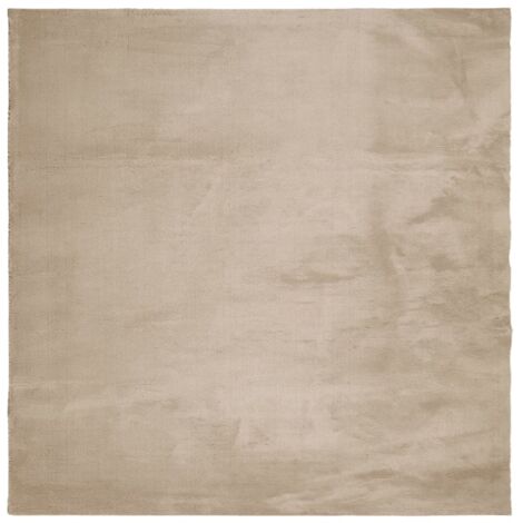 Tapis HUARTE à poils courts doux et lavable sable 120x120