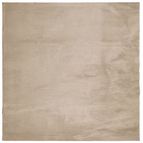 Tapis HUARTE à poils courts doux et lavable sable 120x120 cm