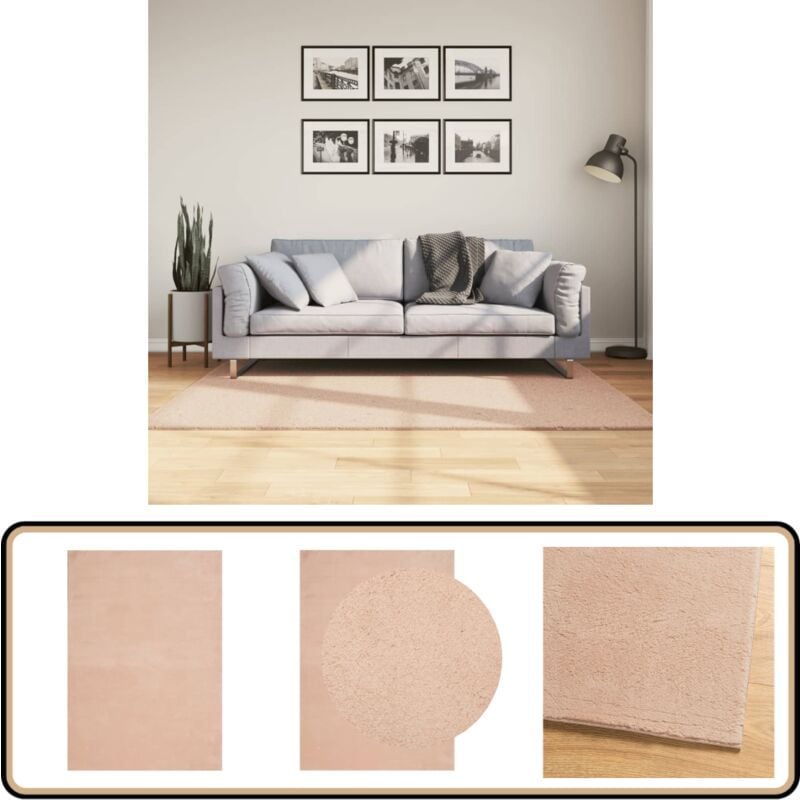 Vidaxl - Tapis huarte à poils courts doux lavable rouge clair 120x170 cm - Tapis Salon - Tapis Chambre - Tapis Décoratif - Tapis Rose - Tapis Doux