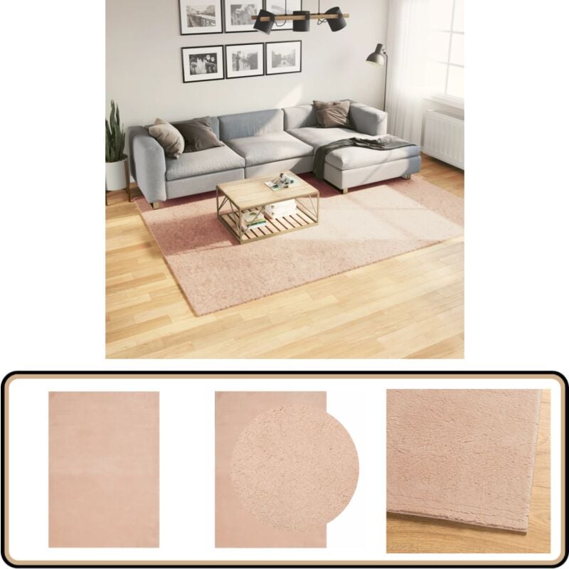 Vidaxl - Tapis huarte à poils courts doux lavable rouge clair 200x280 cm - Tapissalon - Tapis Chambre - Tapis Décoratif - Tapis Rose - Tapis Peluche