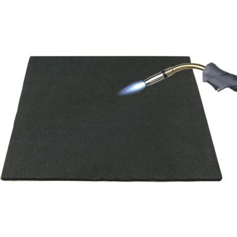 Tapis ignifugé 30x30 cm – Protection thermique jusqu'à 980°C – Résistant aux étincelles – Épaisseur 4-5 mm – Tapis de soudure pour plomberie