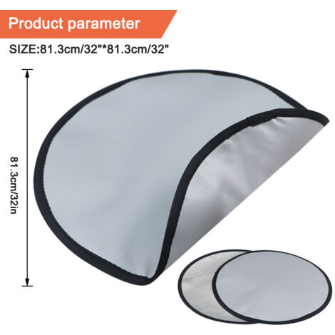 Tapis ignifugé pour pique-nique et barbecue d'extérieur, une face en silicone, une face en feuille d'aluminium, 32 pouces.