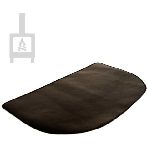 Tapis ignifuge semi-circulaire 102x50cm – Protection thermique pour cheminée et barbecue – Matériau résistant à la chaleur