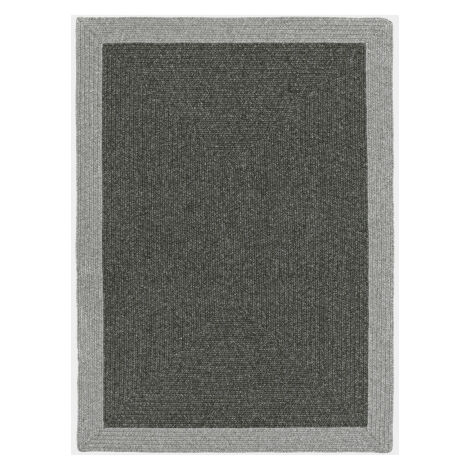 Tapis imitation fibres naturelles extérieur et intérieur - Provence - Anthracite - 160 x 230 cm