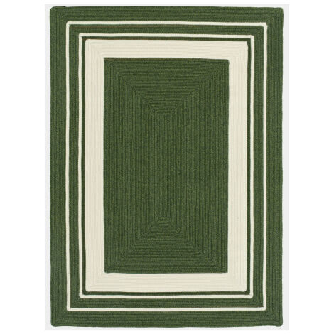 Tapis imitation fibres naturelles extérieur et intérieur - Provence - Vert forêt - 120 x 170 cm