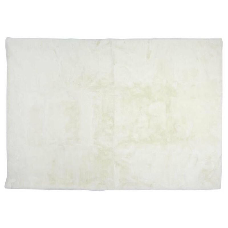 The Home Deco Factory - Tapis Imitation Fourrure Fin Ecru 120x170cm