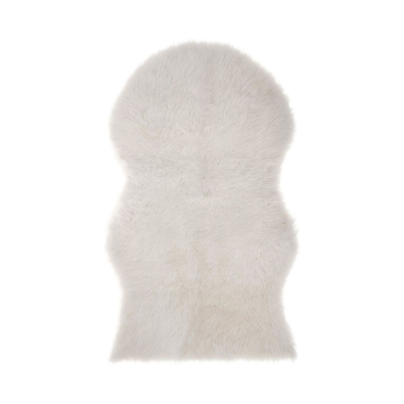 Atmosphera - Tapis Imitation Fourrure 'Loso' 90x150cm Ivoire