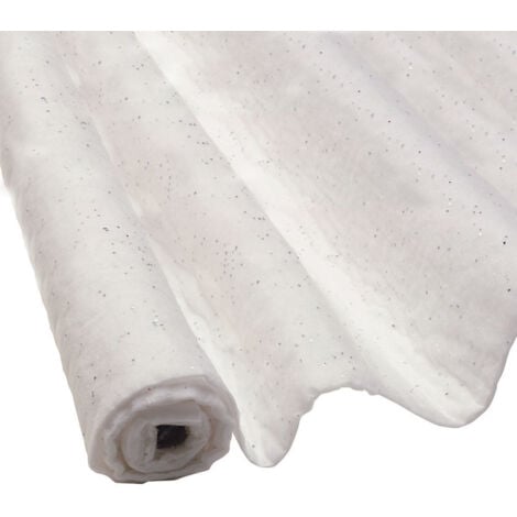 Tapis imitation neige pour décoration de Noël - Blanc - L 200 x l 100 cm - Livraison gratuite