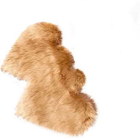 Tapis imitation peau de mouton, tapis en fausse fourrure, coussin décoratif moelleux et doux pour chaise ou canapé
