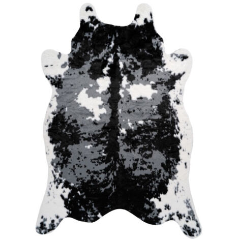 Tapis Imitation Peau de Vache "Desert" 160x230cm Noir & Blanc