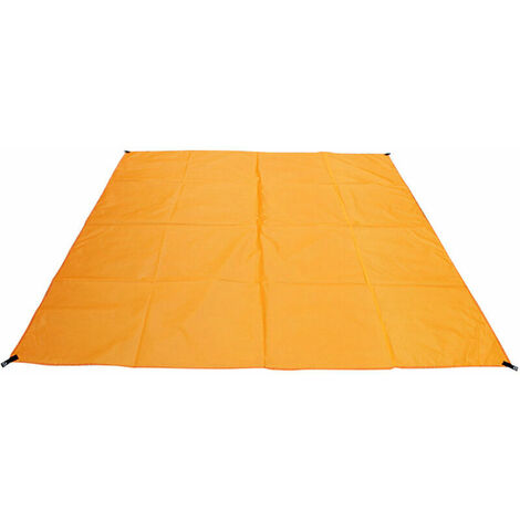 Tapis impermeable et solaire pour tente de camping en plein air, 210 150 cm orange etanche a l'humidite