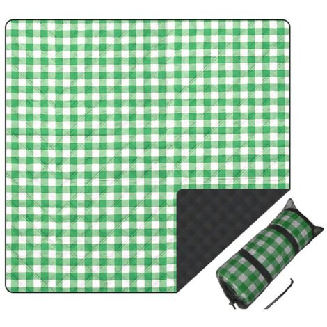 Tapis imperméable, tapis de jardin, tapis de pique-nique, couverture de camping épaisse, résistant à la saleté et à l'humidité (vert, 200 x 200 cm)