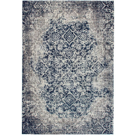 Tapis Imprimé Jacquard "River" Gris 80 x 150 cm