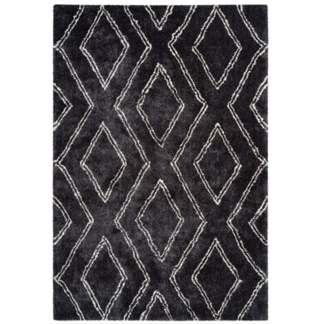 Tapis Imprimé Losange "Orlando" Anthracite 200 x 290 cm