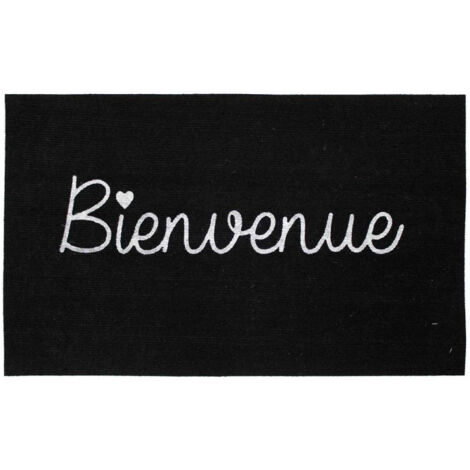 Tapis Imprimé Phosphorescent "Ben" 45x70cm Noir
