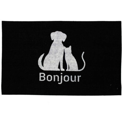 Tapis Imprimé Phosphorescent "Benji" 45x70cm Noir