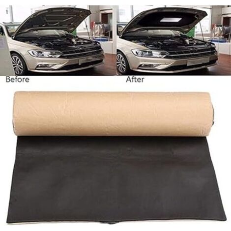 Tapis insonorisant étanche 100cm x 50cm x 6mm – Isolation phonique pour voiture – Réduit bruit moteur et vibrations – Mousse autoadhésive