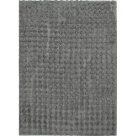 Tapis intérieur anthracite doux antidérapant lavable - 80 x 150 cm