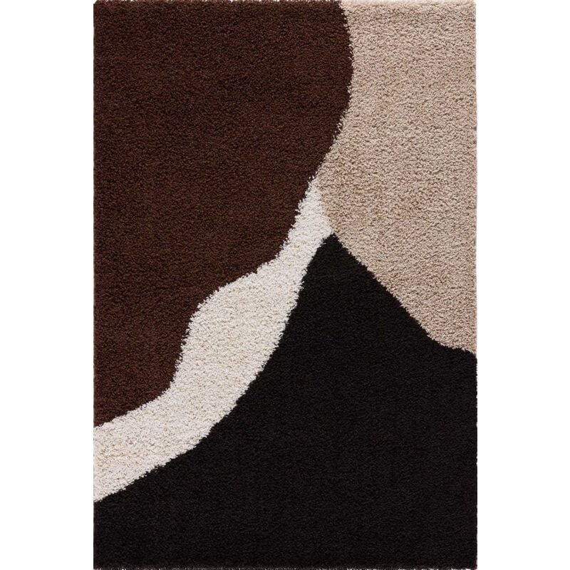 Jardindeco - Tapis intérieur en polypropylène Vivara 1060 marron 80 x 140 cm