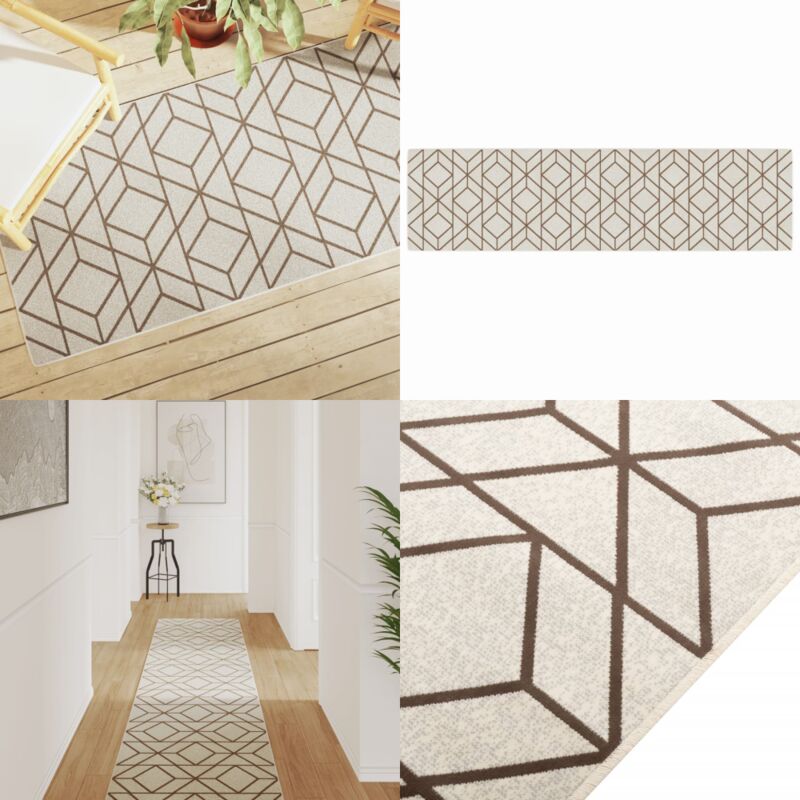 Vidaxl - Tapis intérieur extérieur à poils courts 80x300 cm antidérapant - Tapis Interieur - Tapis Exterieur - Tapis Design - Tapis Beige - Tapis