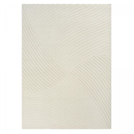 Tapis intérieur extérieur  Crème 80x150 LYN14 GEMGRAF ton sur ton en relief