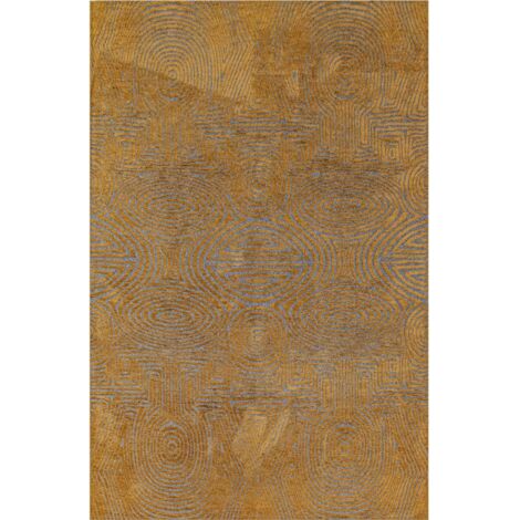 Tapis intérieur extérieur doré jacquard antidérapant - 80 x 150 cm