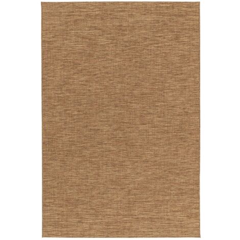 Tapis intérieur/extérieur effet jute coloris caramel. stabilisé aux UV 200 x 290 cm
