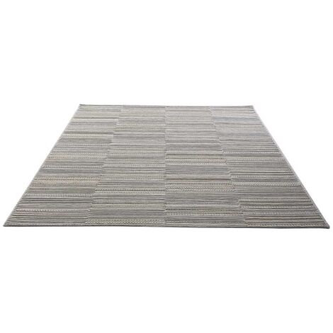 Tapis Intérieur/Extérieur - Effet Tressé Gris clair 200 x290 cm