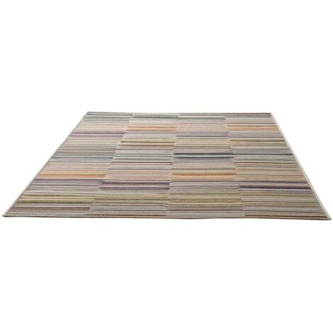 Tapis Intérieur/Extérieur  - Effet Tressé Jaune soleil 140x200 cm