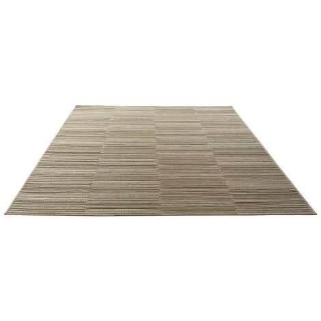 Tapis Intérieur/Extérieur - Effet Tressé Sable 240x330 cm