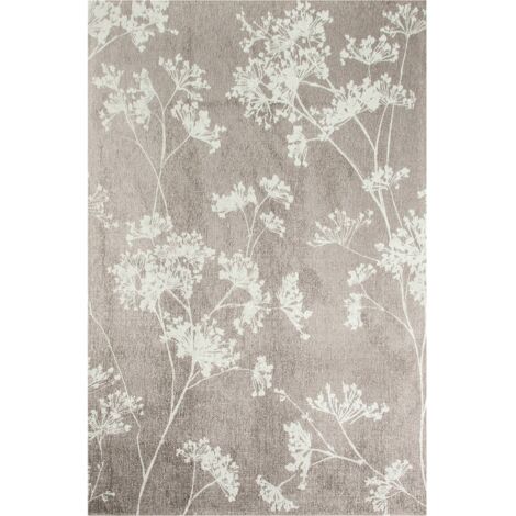 Tapis intérieur extérieur gris antidérapant jacquard - 240 x 340 cm