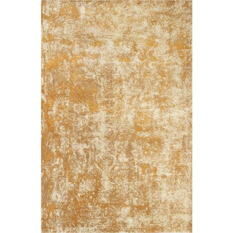 Tapis intérieur extérieur jaune antidérapant tissé jacquard - 240 x 340 cm
