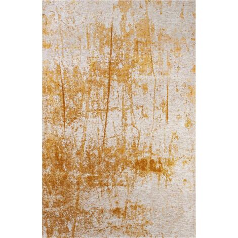 Tapis intérieur extérieur jaune motif abstrait chic - 170 x 240 cm