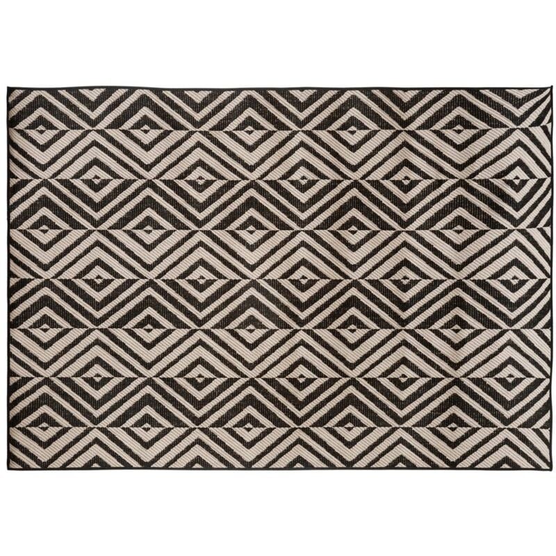 Tapis intérieur extérieur noir et blanc 150x230cm Atmosphera créateur d'intérieur