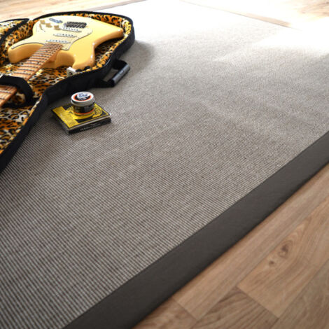 Tapis intérieur / extérieur - Mahé silver - Ganse anthracite - 160 x 230 cm