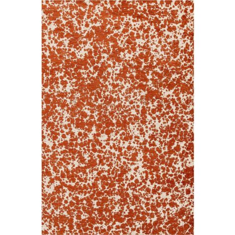 Tapis intérieur extérieur rouge antidérapant jacquard - 240 x 340 cm